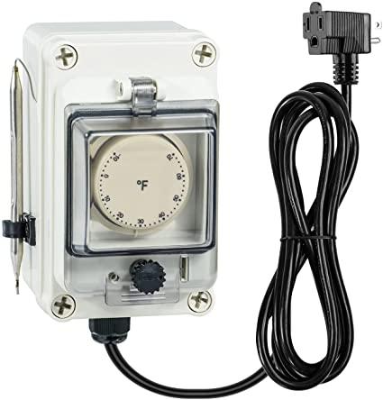 Ice Eater by Power House 120V Thermostat f/Salt or Fresh Water w/Adjustable Temperature Settings (0 to 80)