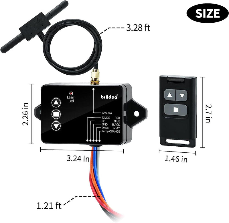 4 Wire Dump Trailer Remote Control Switch for Hydraulic Pump 12V DC fo