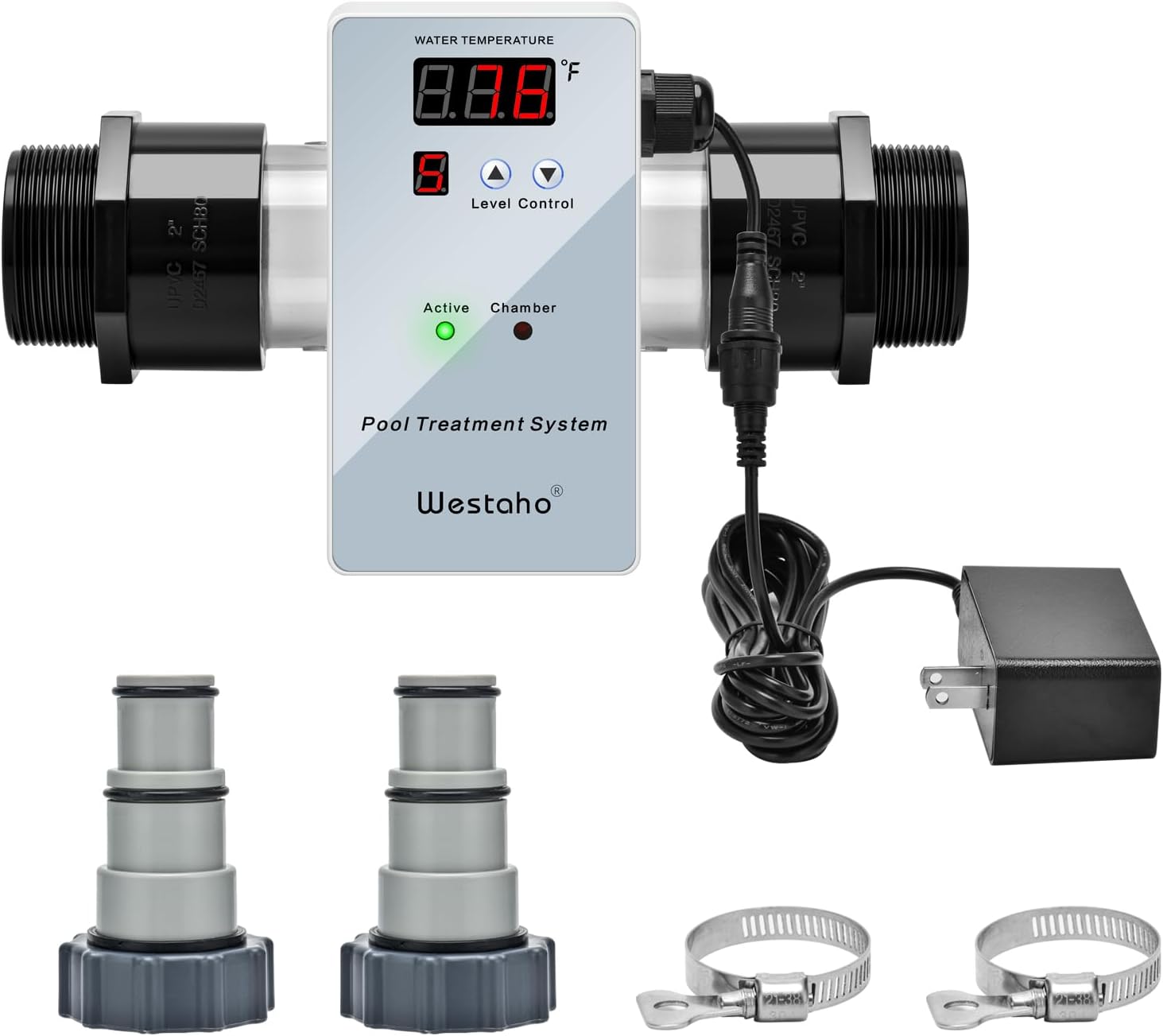Briidea Salt Water Chlorination Systems, Pool Treatment System for Pools up to 40,000 Gallons
