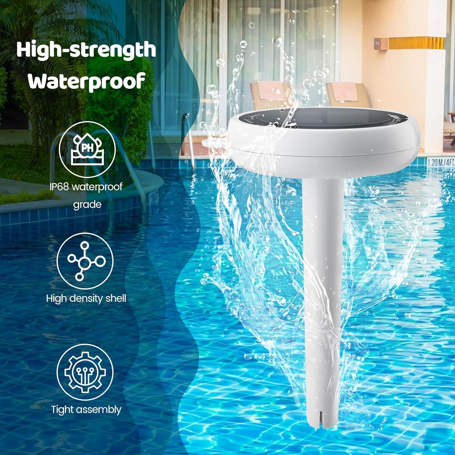 Pool Alarm, Briidea Solar Wave Alarm with Optimal Sensitivity Deployment, Combined with Indoor and Outdoor Devices for Dual Alarming, Providing Extra Protection for Your Child and Pet - briidea