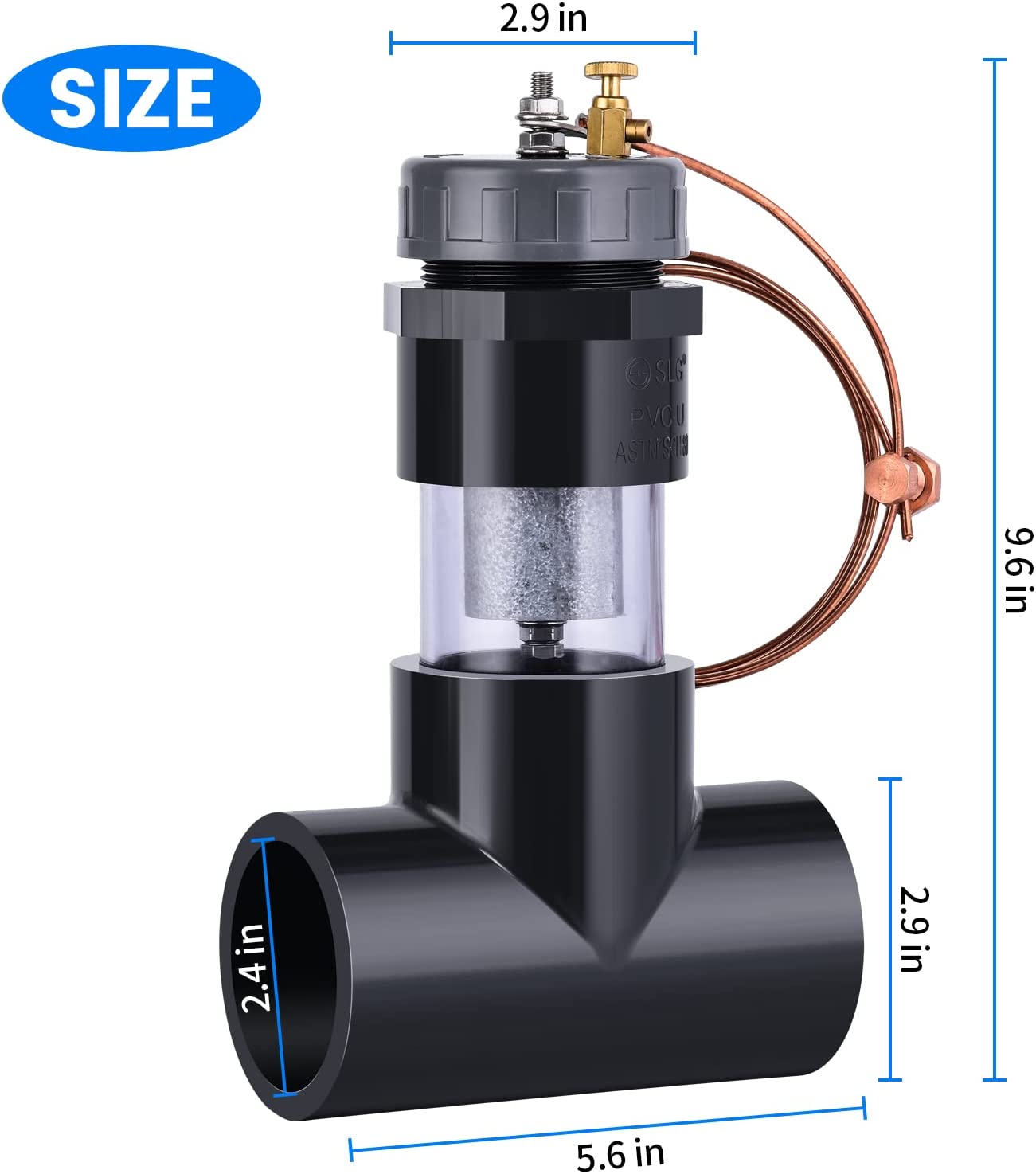 briidea New Install 2'' Inline Zinc Anodes for Saltwater Pools