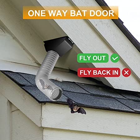 The Bat Valve, Briidea Bat Exclusion Device, Reusable One Way Bat Door Get Rid of Bats in Your Home, Attic