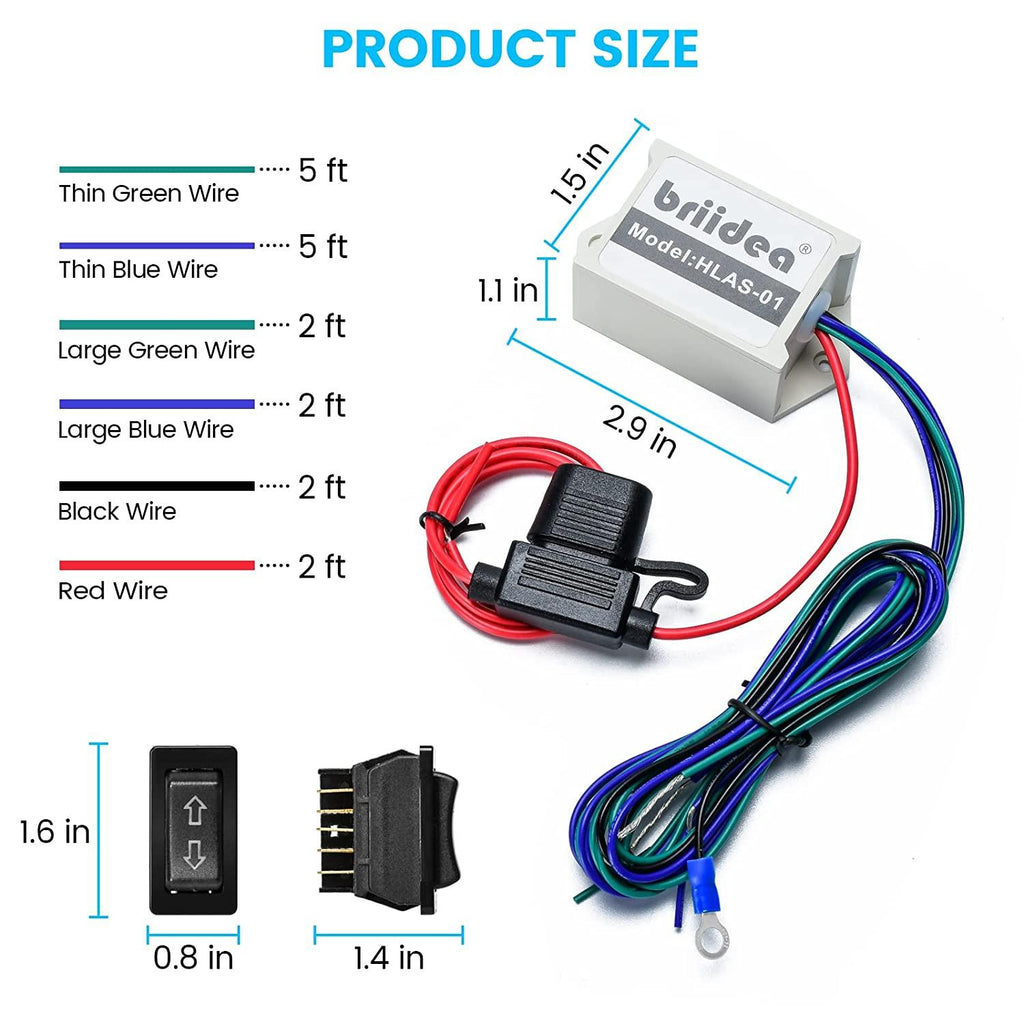 Linear Actuators for Wiring, Switch and Relay Kit, Briidea Linear ...