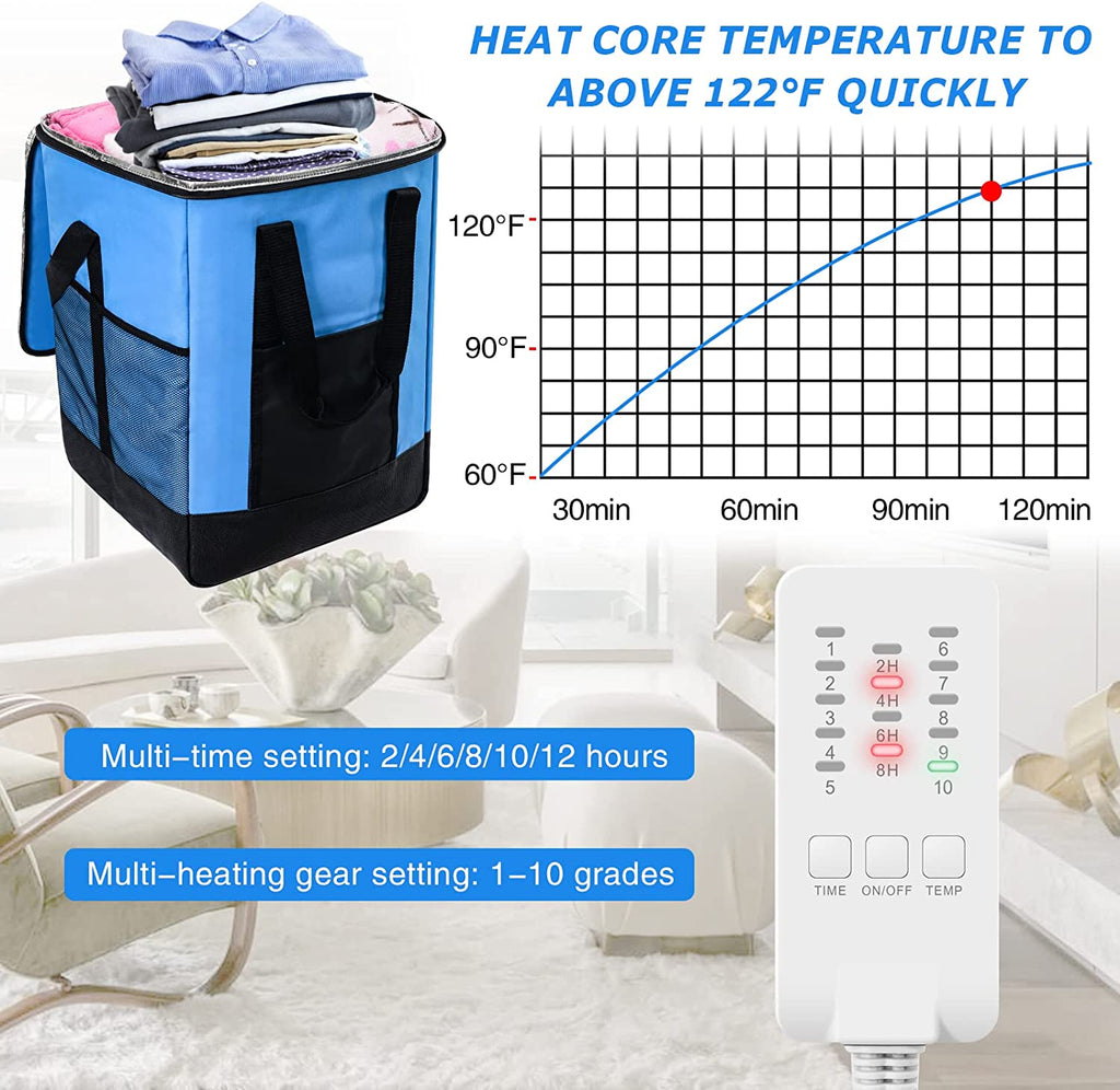 Briidea Bed Bug Heater with Thermometer and Timer, Non-Chemical, Human and Pets Friendly, Size: Large